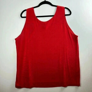 CHICO’S TANK TOP SZ 4 EUC travelers Rust/ Burnt Orange 95acetate 5 spandex